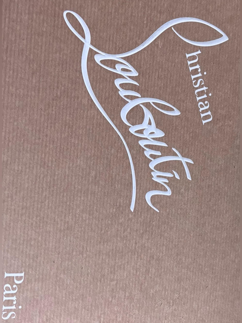 Christian Louboutin Box in Brown with White Logo
